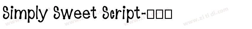 Simply Sweet Script字体转换